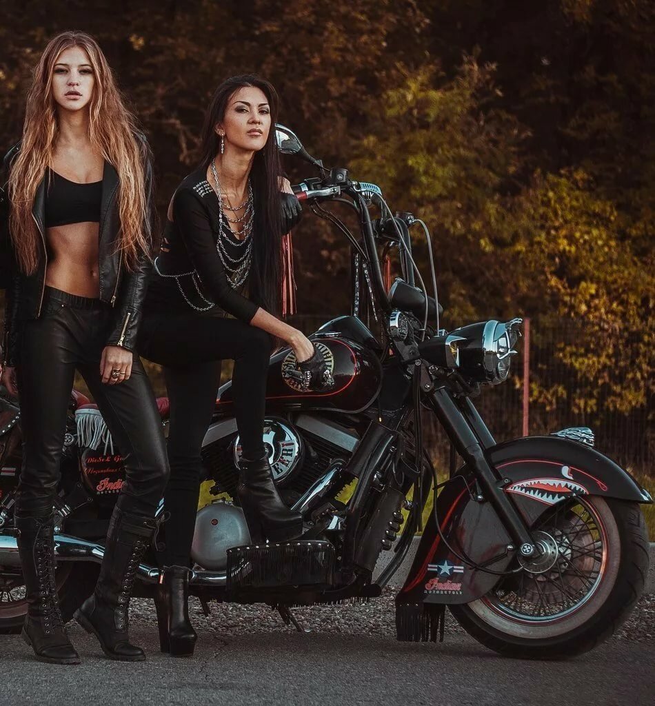 Beautiful girls and bikes in Shymkent
