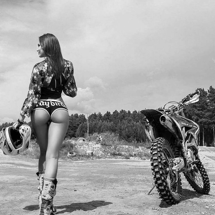 Beautiful girls and motorcycles in Shymkent