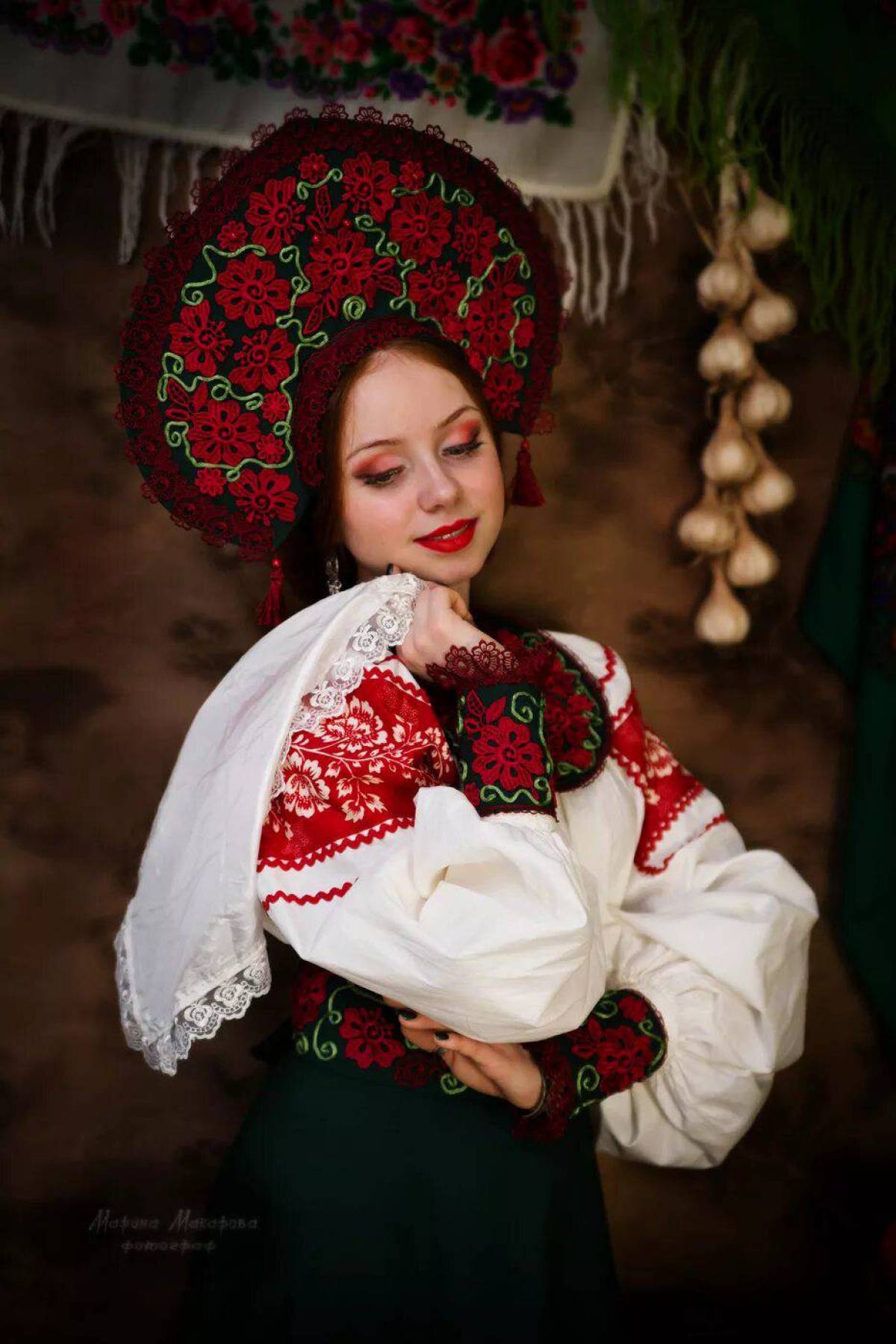 Women in Slavic costumes underwear in Shymkent