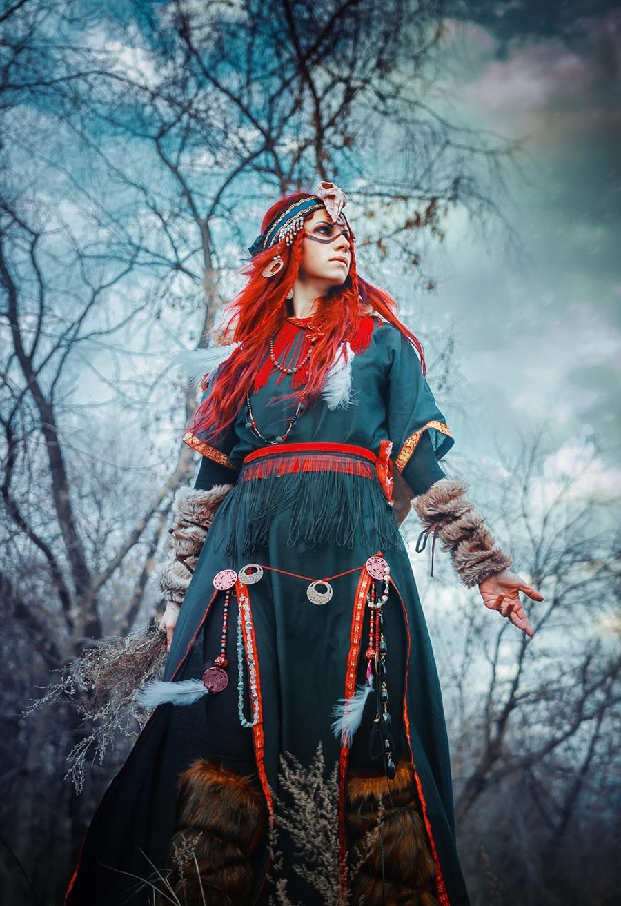 Girls in Slavic costumes underwear in Shymkent