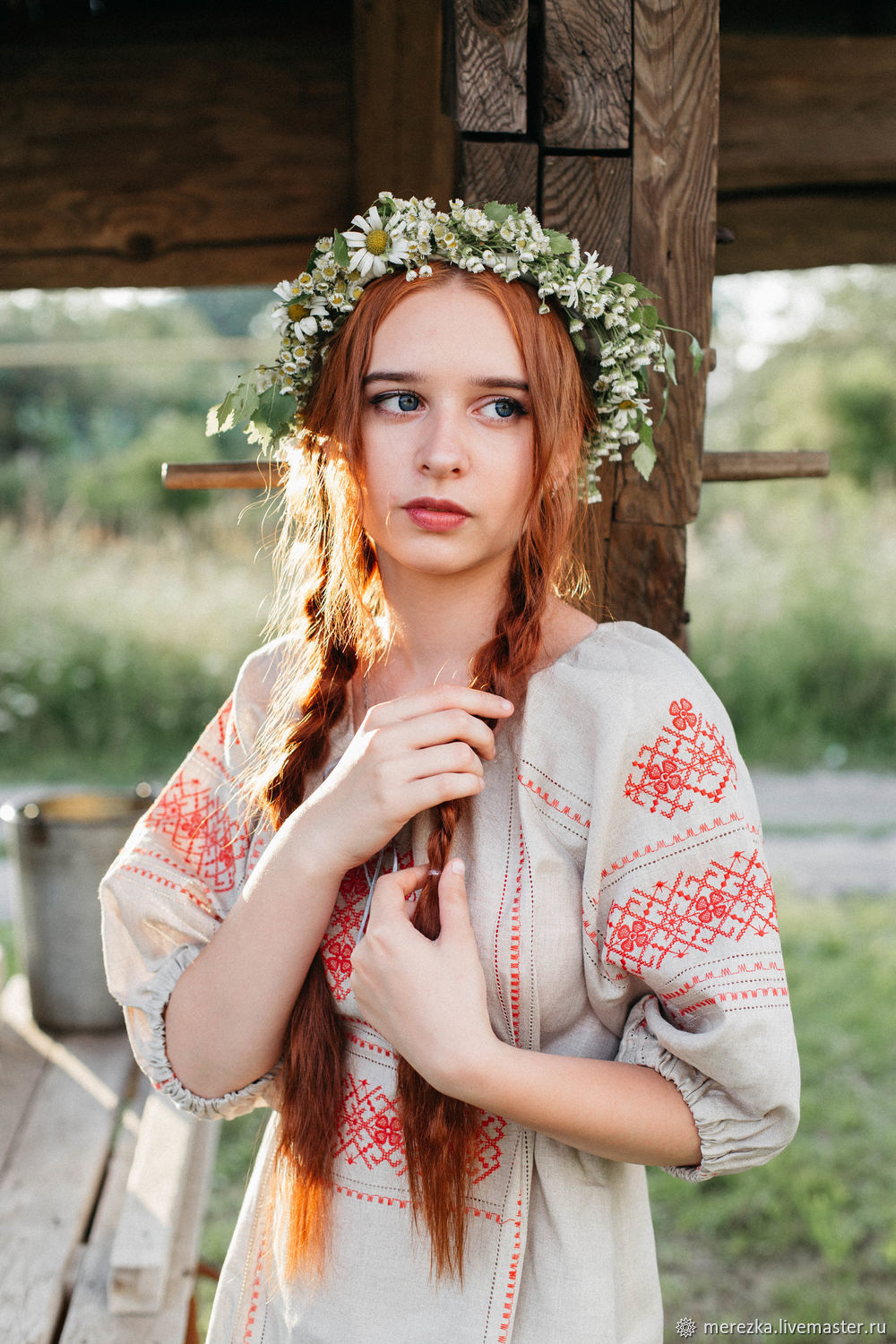 Girls in Slavic costumes in Shymkent